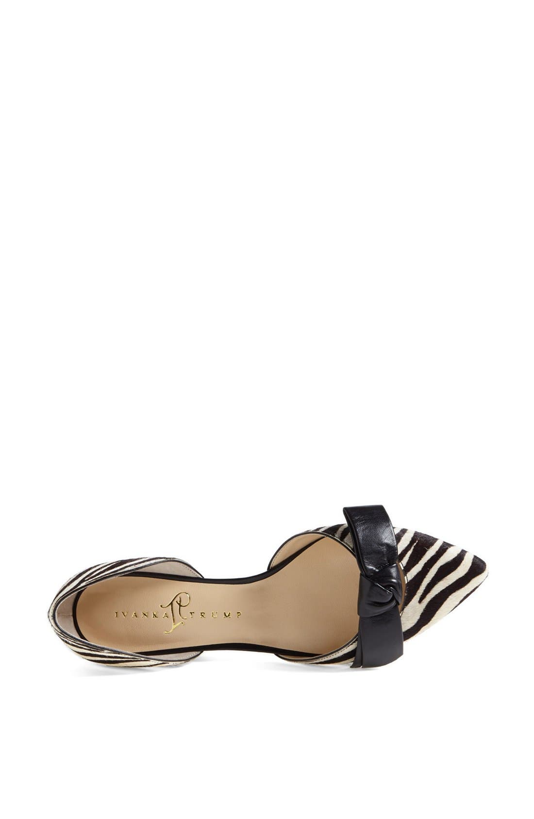 Ivanka Trump 'Loire' Calf Hair d'Orsay Flat, Alternate, color, 