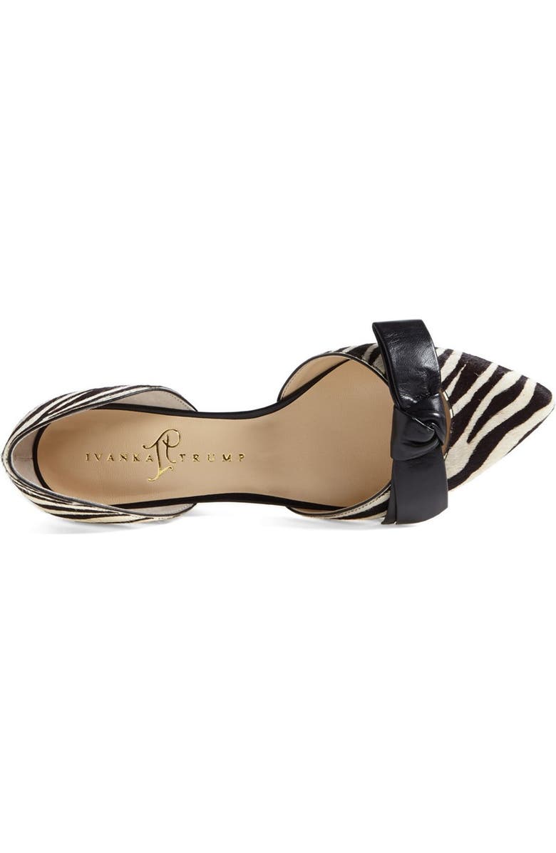 Ivanka Trump 'Loire' Calf Hair d'Orsay Flat, Alternate, color,