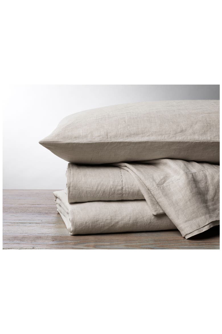 Relaxed Organic Linen Sheet Set, Main, color, NATURAL CHAMBRAY
