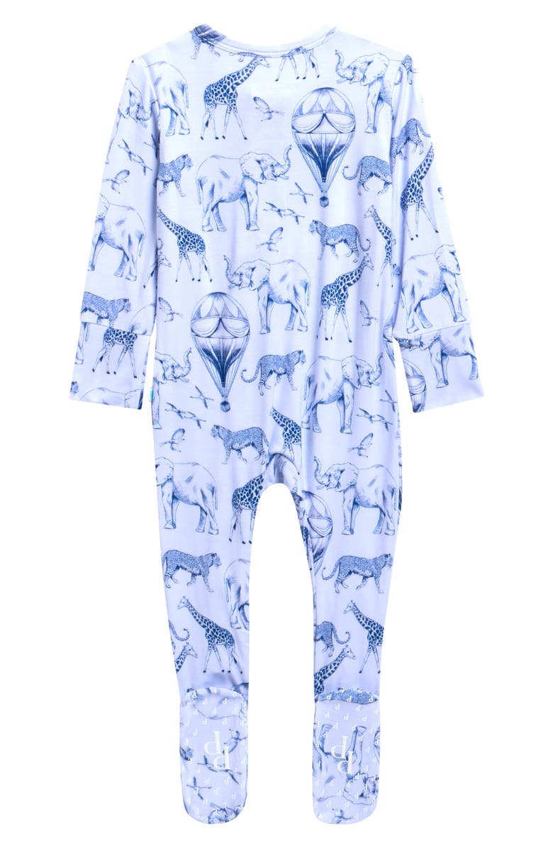 Posh Peanut Front Zip Footie, Alternate, color, Blue