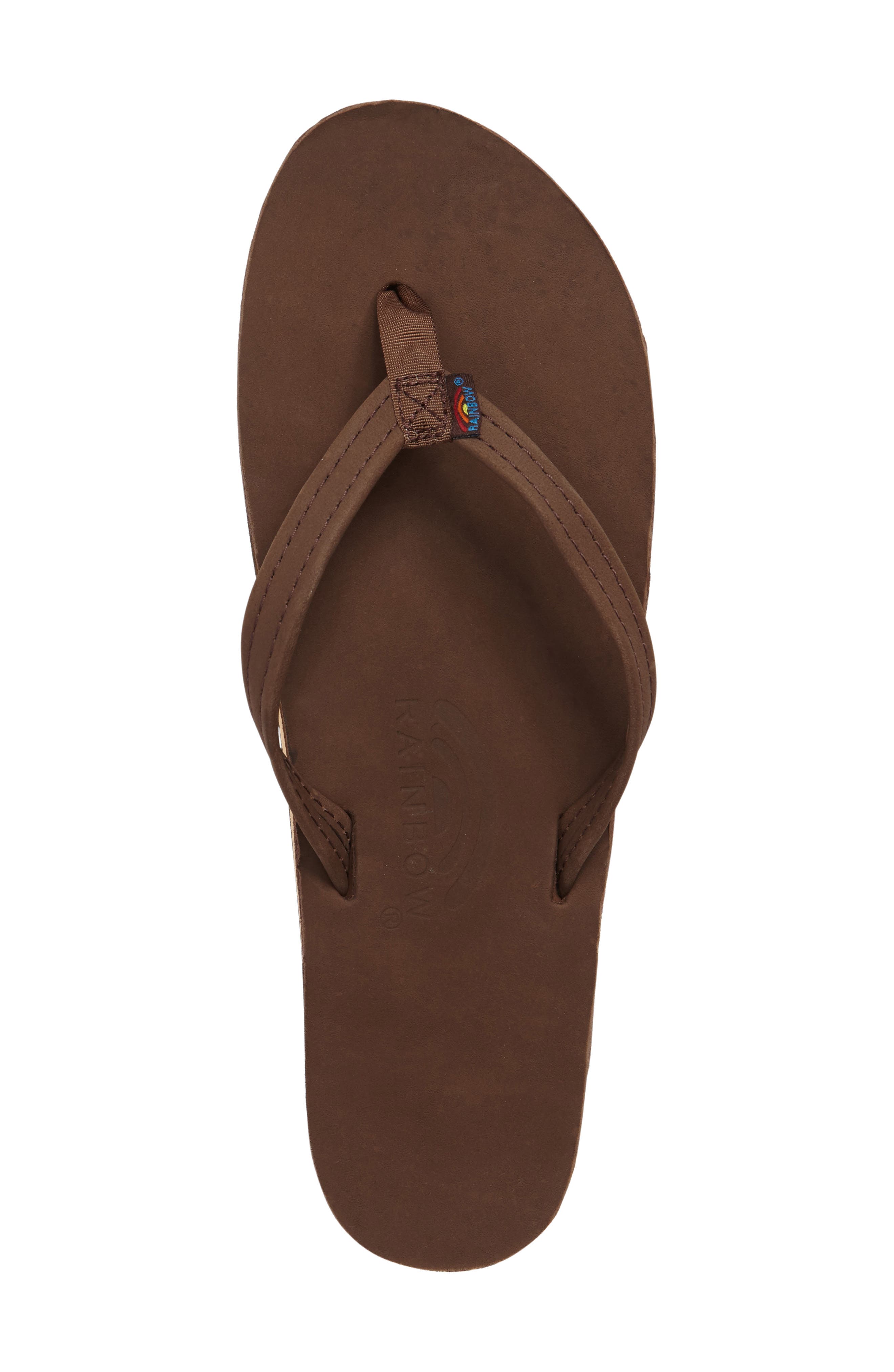 Rainbow<sup>®</sup> Rainbow Narrow Strap Sandal, Alternate, color, Expresso
