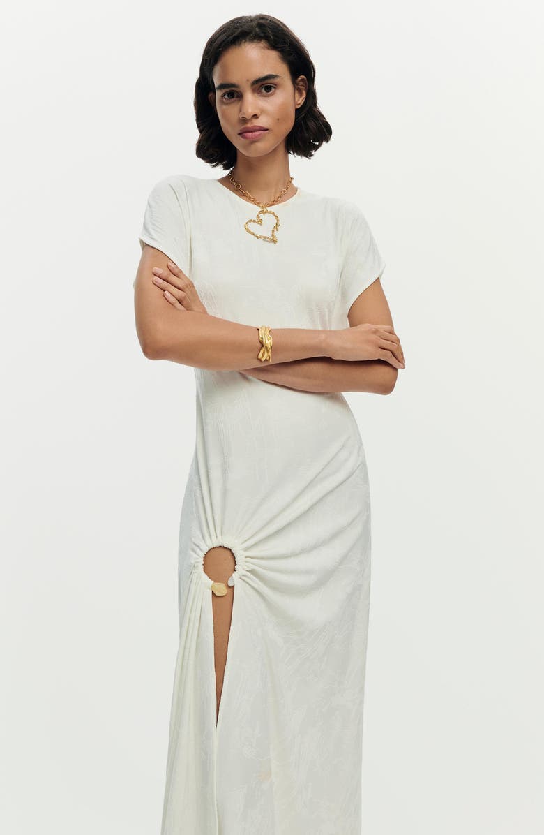 Desigual Asymmetric Short Sleeve Dress, Alternate, color, 