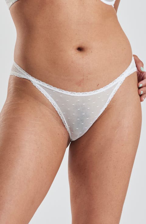 Ume Recycled-Lace Mid-Rise Underwear