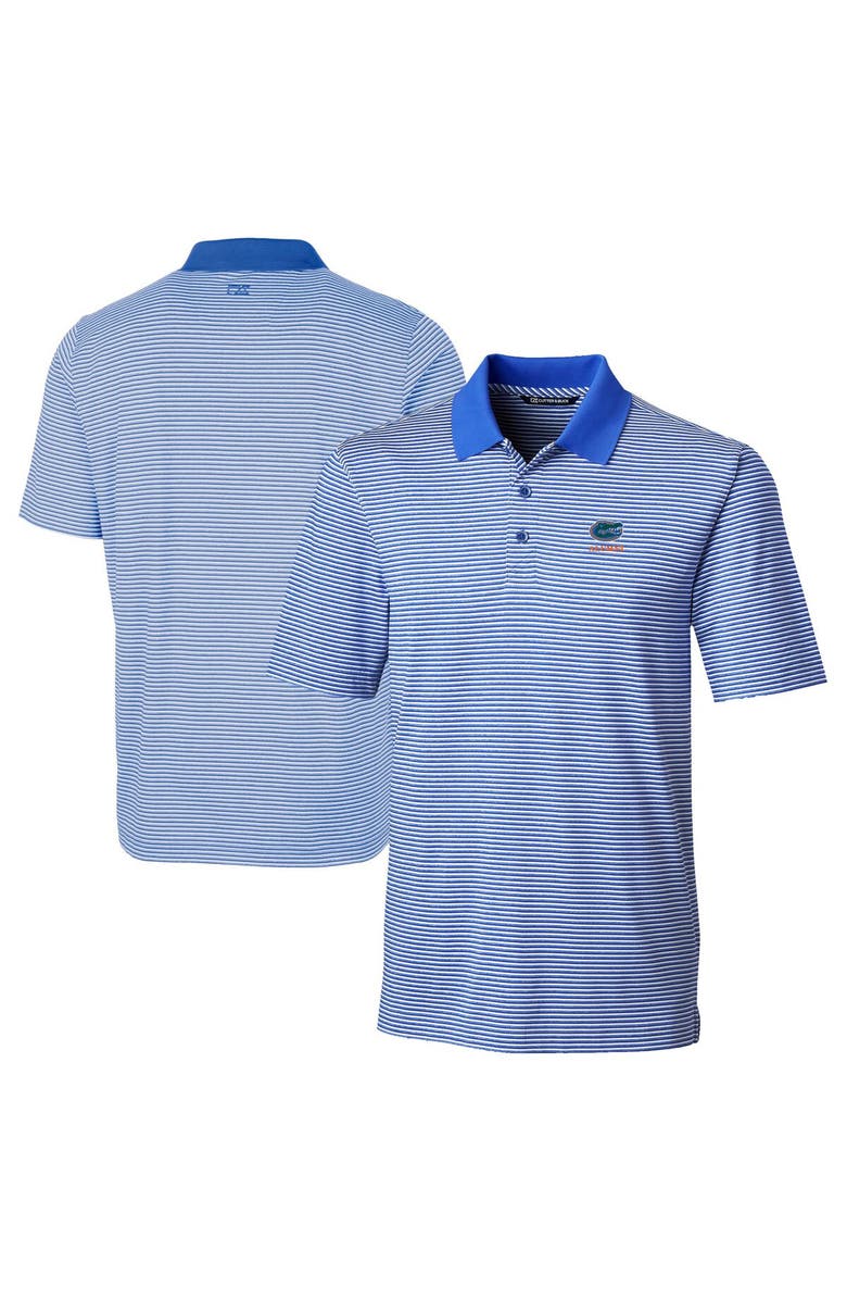 Cutter & Buck Men's Cutter & Buck  Royal Florida Gators Alumni Logo Forge Tonal Stripe Stretch Polo, Main, color, 