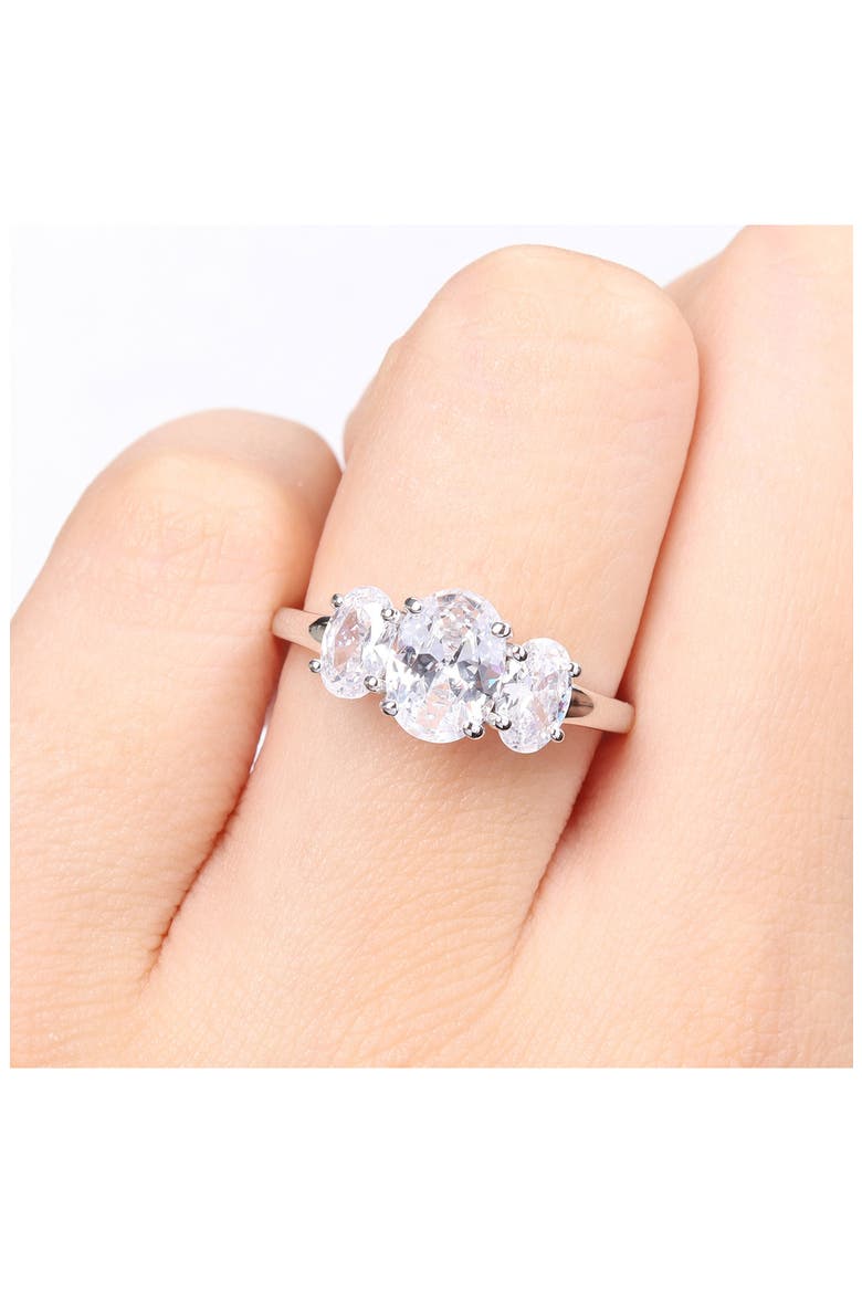 Sterling Silver Cubic Zirconia Ring, Alternate, color, SILVER