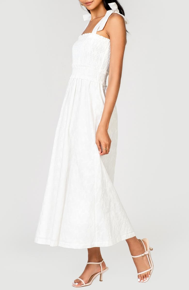 Lost + Wander Angel in Disguise Smocked Tie Strap Dress, Alternate, color,