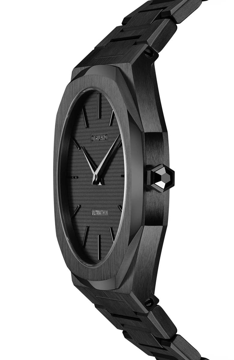 D1 Milano Ultra Thin Bracelet Watch, 40mm, Alternate, color, Black