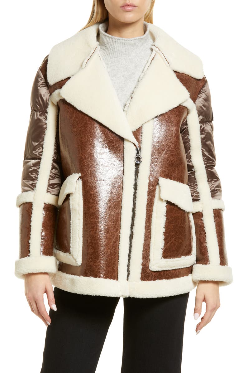 Noize Raelynn Mixed Media Faux Fur Jacket, Alternate, color, 