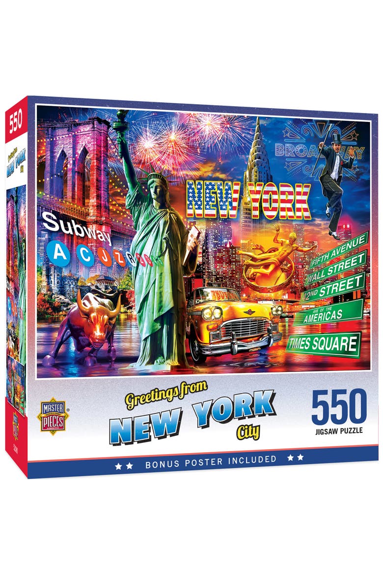 Greetings From NYC 550pc Puzzle, Main, color, Multicolor