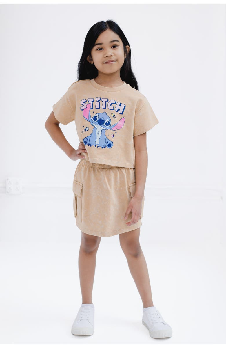 Disney Lilo & Stitch Wash T-Shirt & Skirt Set, Alternate, color, 