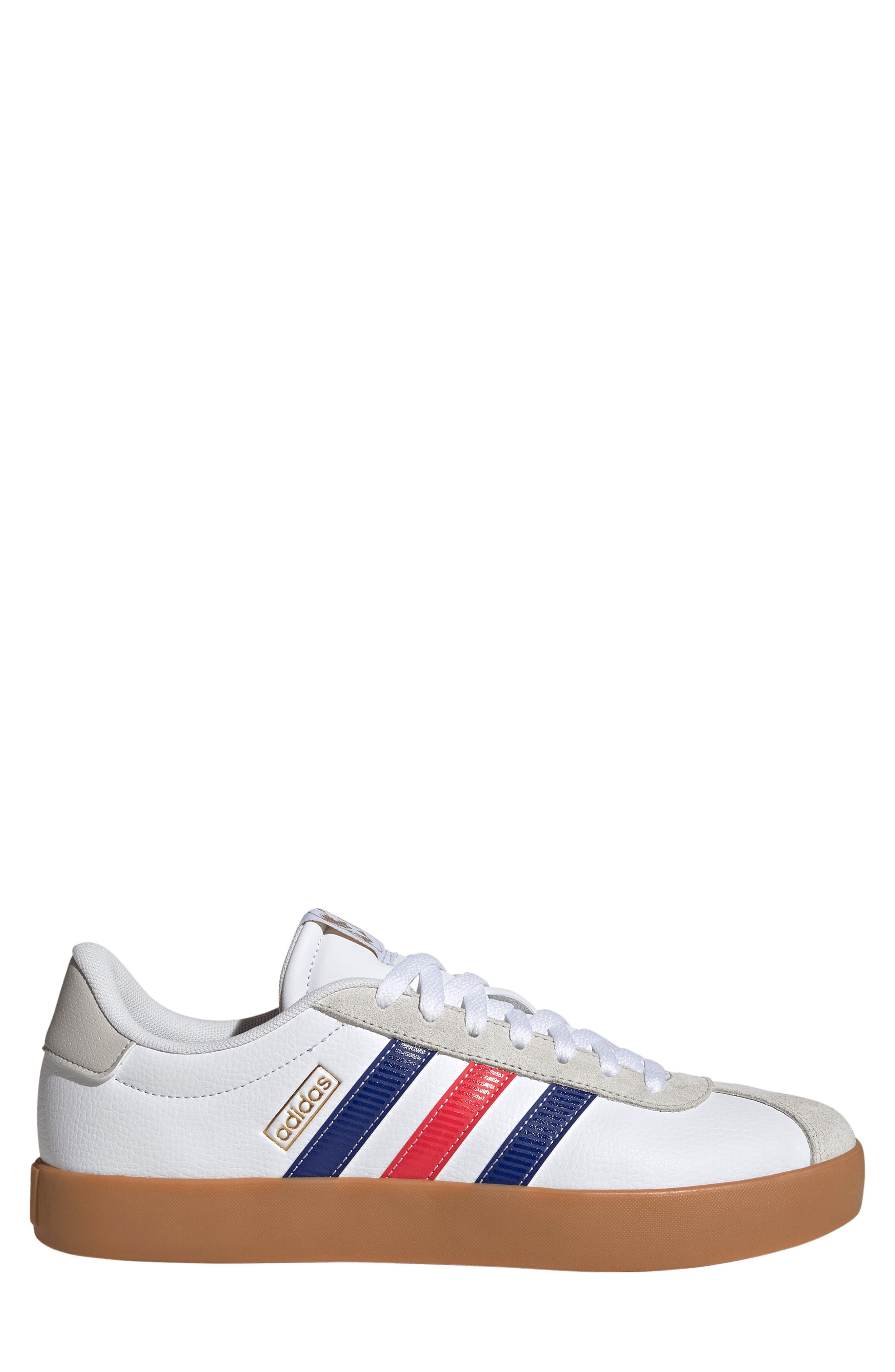 adidas VL Court 3.0 Sneaker, Alternate, color, Ftwr White/ Pure Ruby/ Ink
