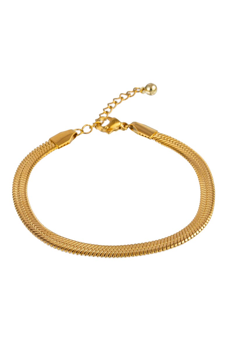 Ambre Set of 4 Imitation Pearl & Chain Bracelets, Alternate, color, GOLD