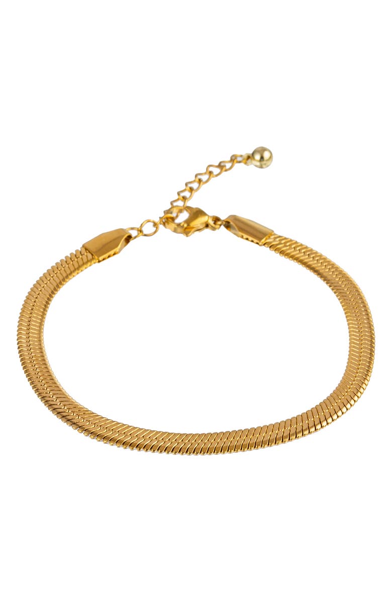 EYE CANDY LOS ANGELES Ambre Set of 4 Imitation Pearl & Chain Bracelets, Alternate, color, Gold