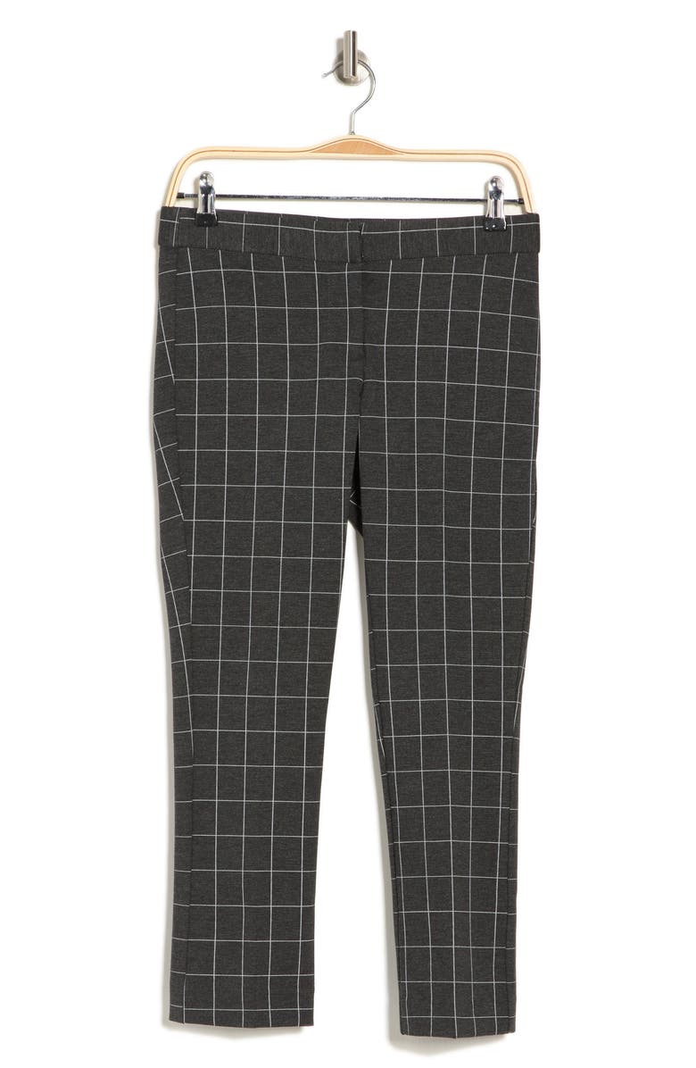Amanda & Chelsea Windowpane Print Ankle Pants, Alternate, color, 