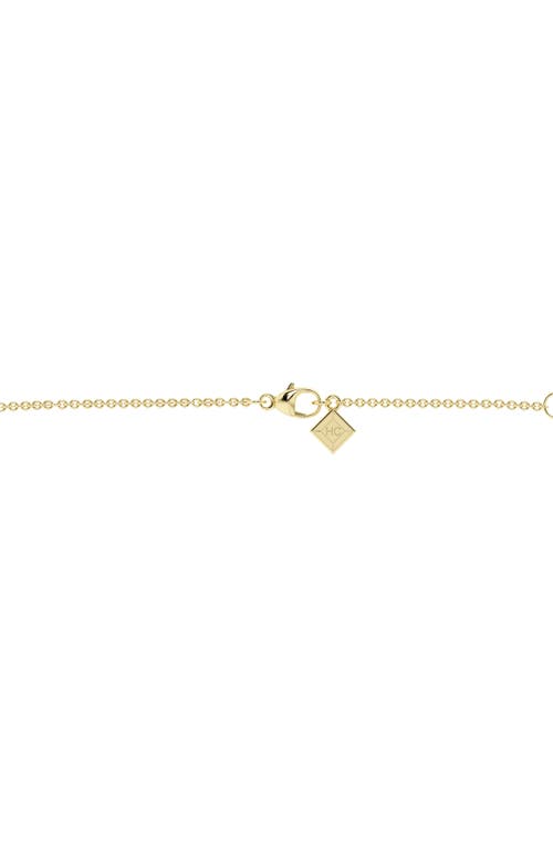 Everyday By Hautecarat Flower Lab Grown Diamond Station Necklace In 14k Yellow Gold