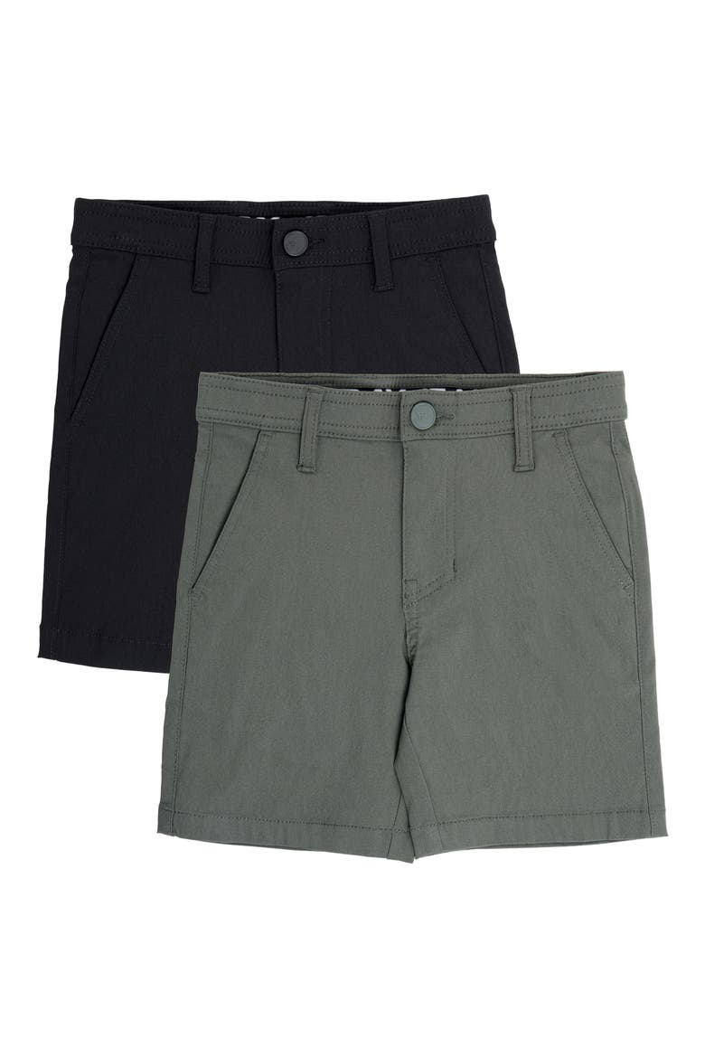 Kids' 2-Pack Flex Shorts, Main, color, BLACK/ OLIVE