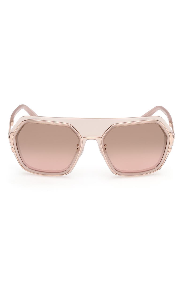 MCM 56mm Shield Sunglasses, Main, color, Shiny Pink / Gradient Brown