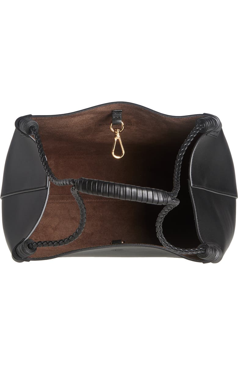 Etro Small Libra Leather Shopping Tote, Alternate, color, N0000 Black