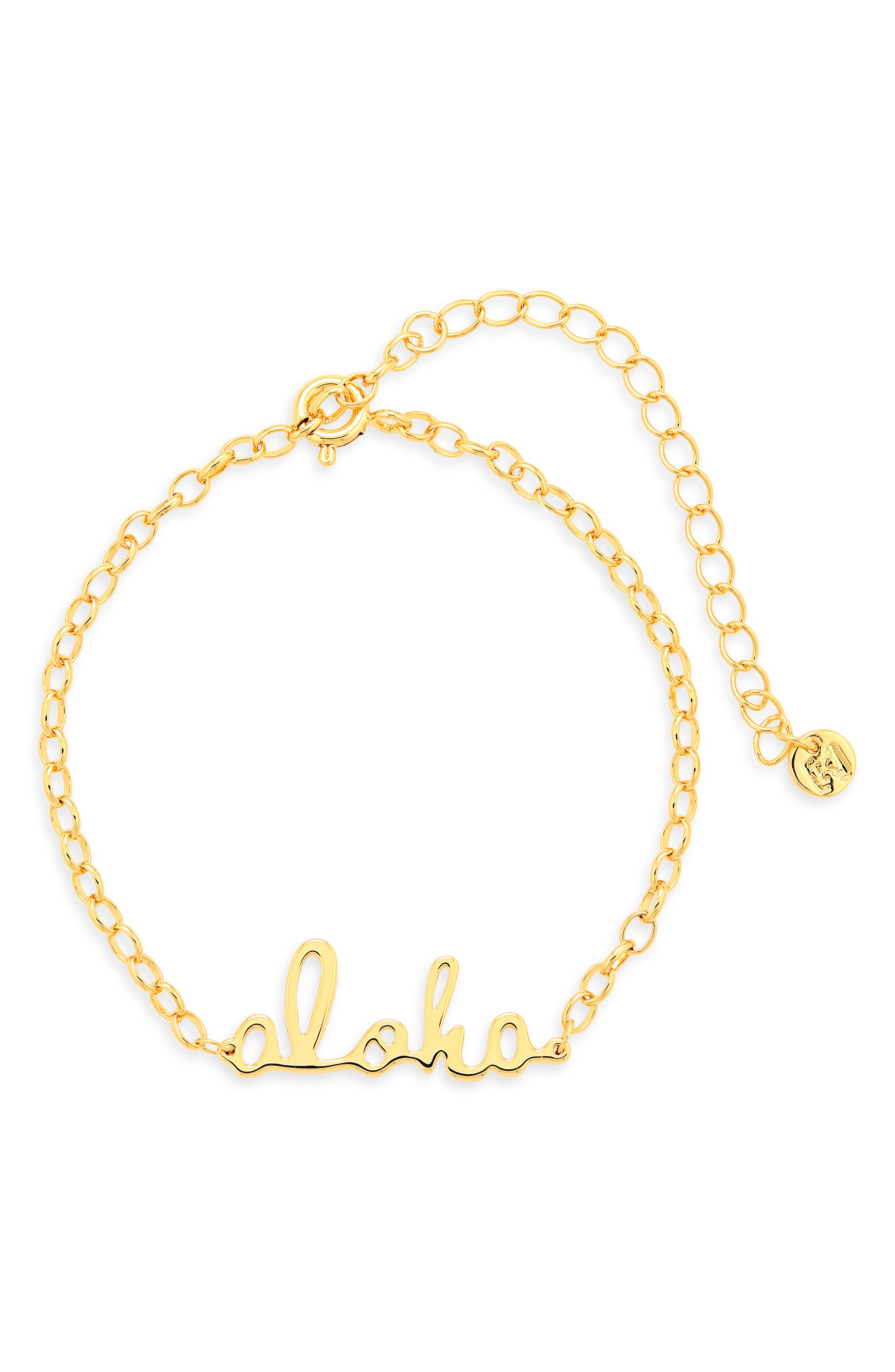 Kiara By Ki-ele Simply Aloha Charm Chain Bracelet In Gold