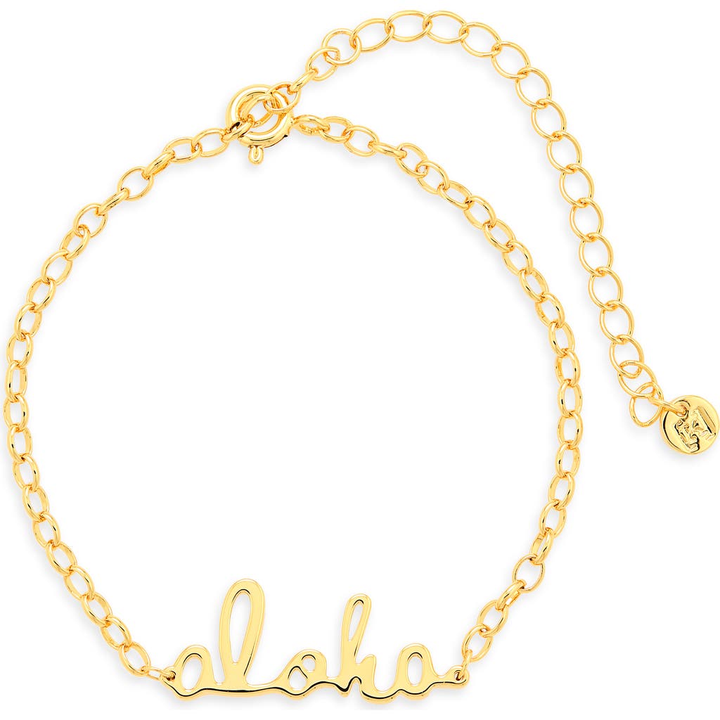 Kiara By Ki-ele Simply Aloha Charm Chain Bracelet In Gold