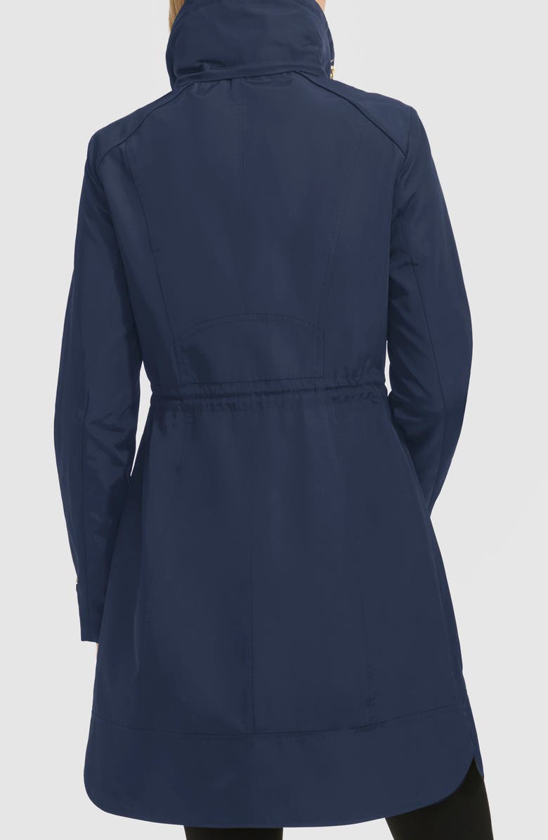 Cole Haan Signature Travel Packable Hooded Rain Jacket, Alternate, color, Indigo