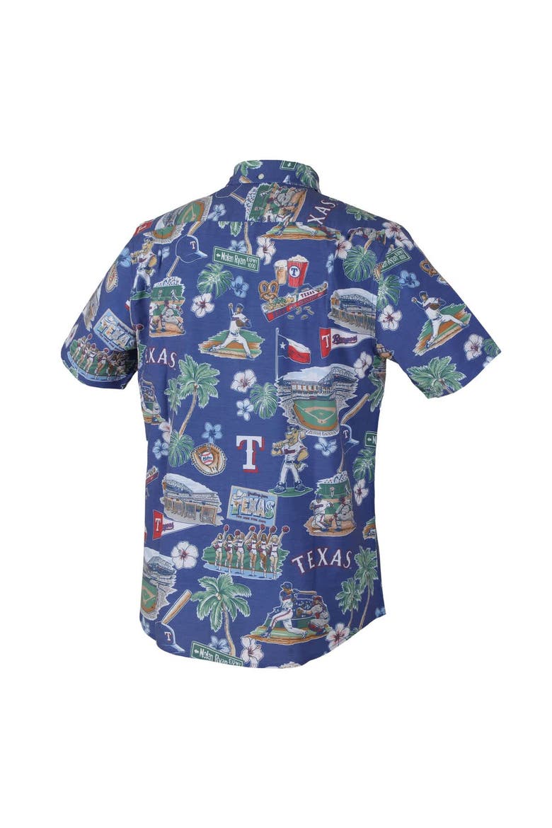 Men's Reyn Spooner  Royal Texas Rangers Scenic Tri-Blend Performance Button-Up Top, Alternate, color, Royal