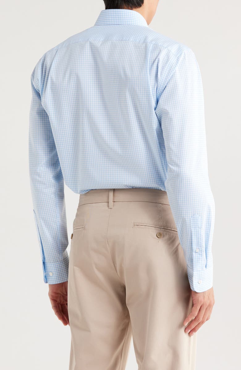 NORDSTROM RACK Springwood Non-Iron Dress Shirt, Alternate, color, Blue Springwood Gingham