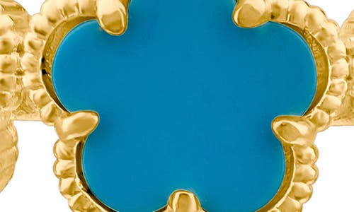 Cz By Kenneth Jay Lane Clover Open Cuff Bracelet In Gold