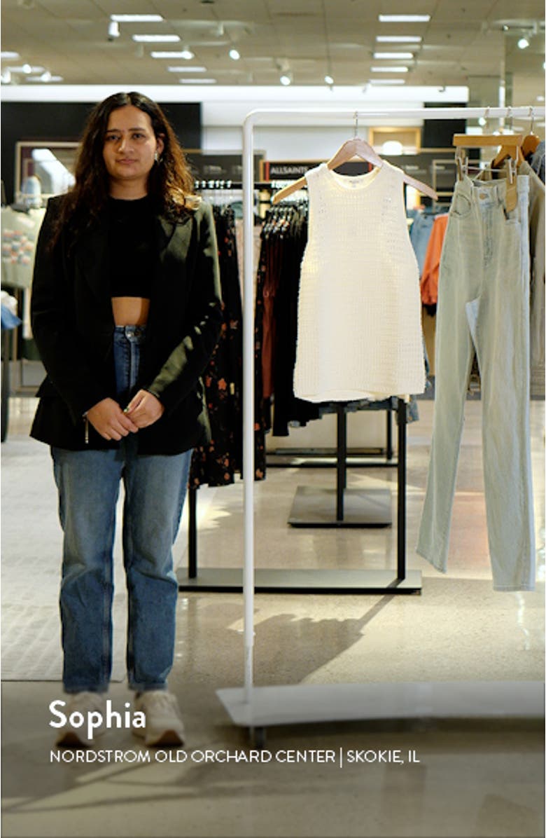 Open Stitch Crewneck Cotton Sweater Tank, sales video thumbnail