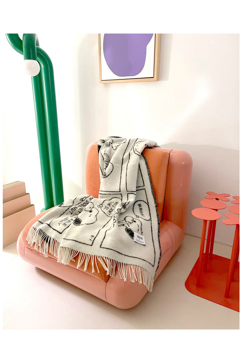 Peanuts Comic Strip Wool Throw Blanket, Alternate, color, OPEN MISCELLANEOUS