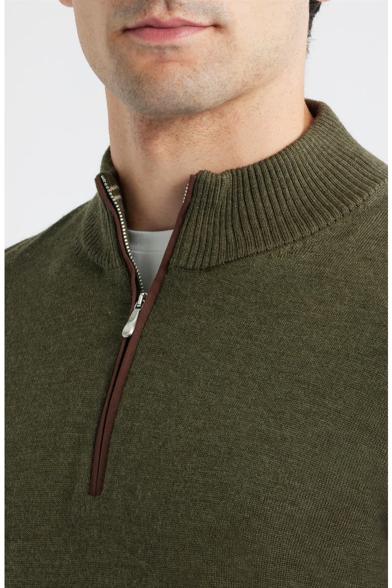 Raynor Merino Wool Quarter Zip Sweater, Alternate, color, FORGED