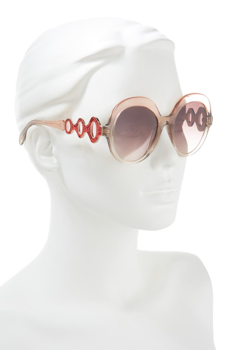 Emilio Pucci 55mm Round Sunglasses, Alternate, color,