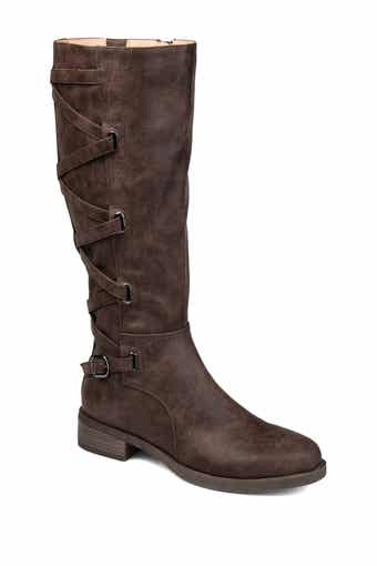 Journee Collection Carly Lace Back Tall Boot