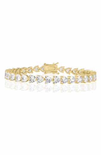 Heart Cubic Zirconia Tennis Bracelet