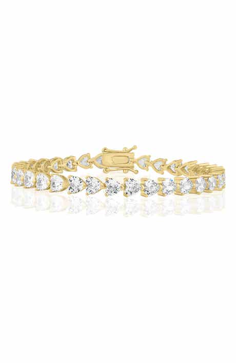 Heart Cubic Zirconia Tennis Bracelet