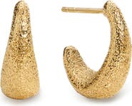 Monica Vinader Small Antica Texture Hoop Earrings