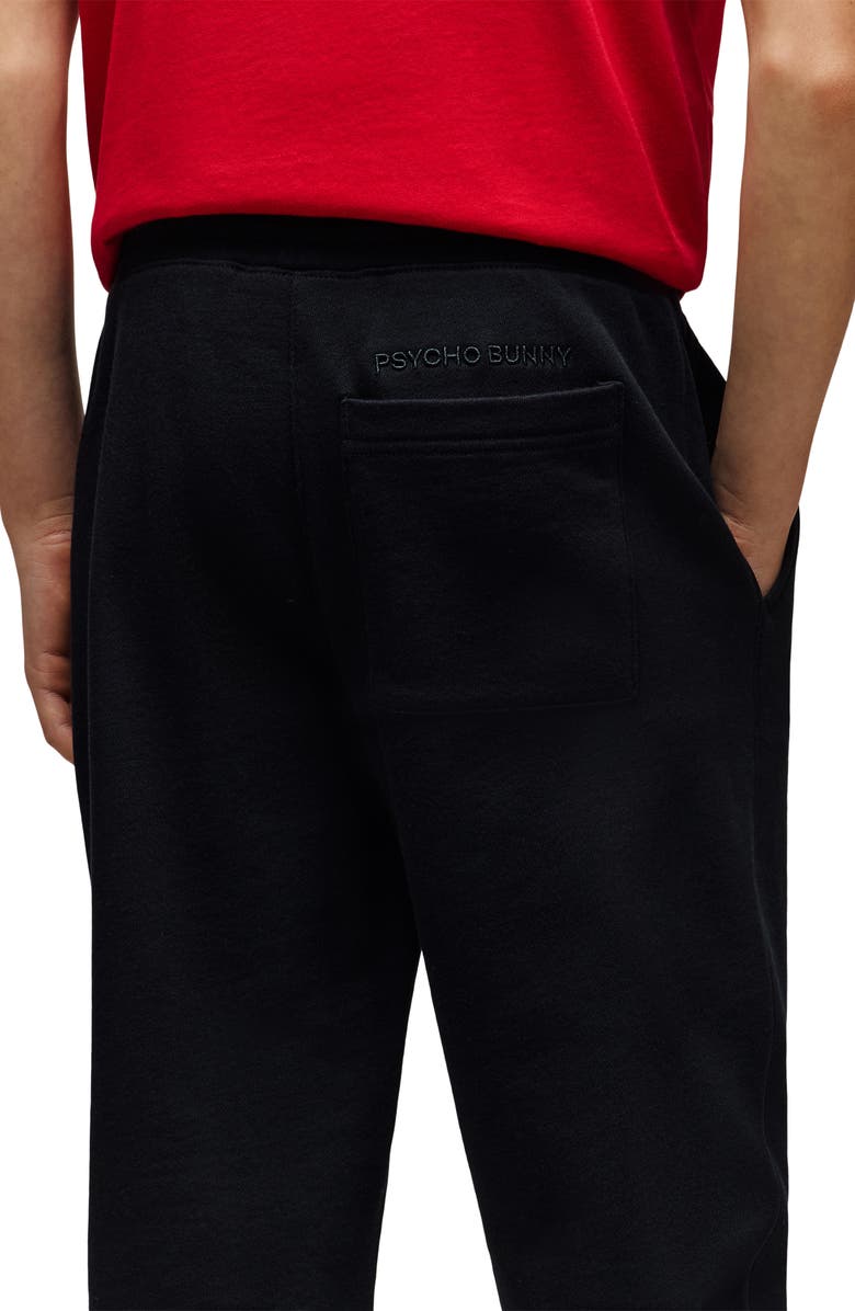 Psycho Bunny Kids' Sayer Embroidered Appliqué Cotton Sweatpants, Alternate, color, Black