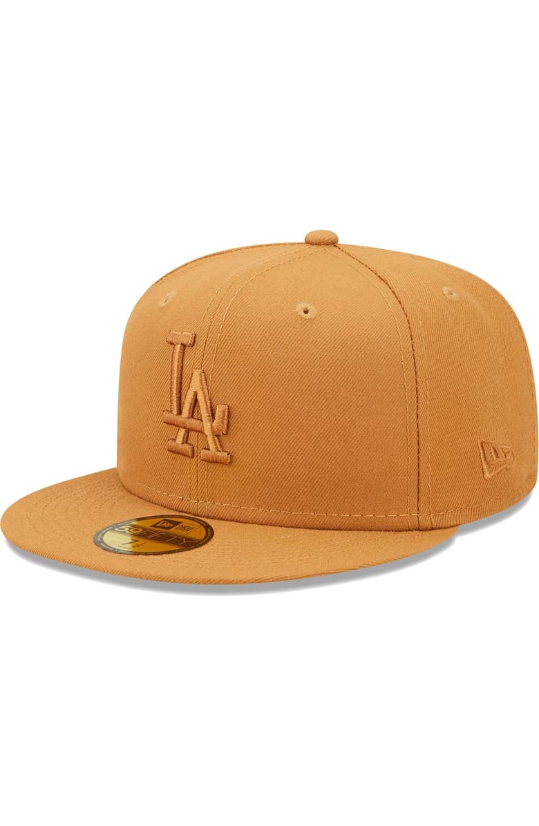 New Era Men's New Era Brown Los Angeles Dodgers Bronze Color Pack 59FIFTY Fitted Hat, Main, color, 