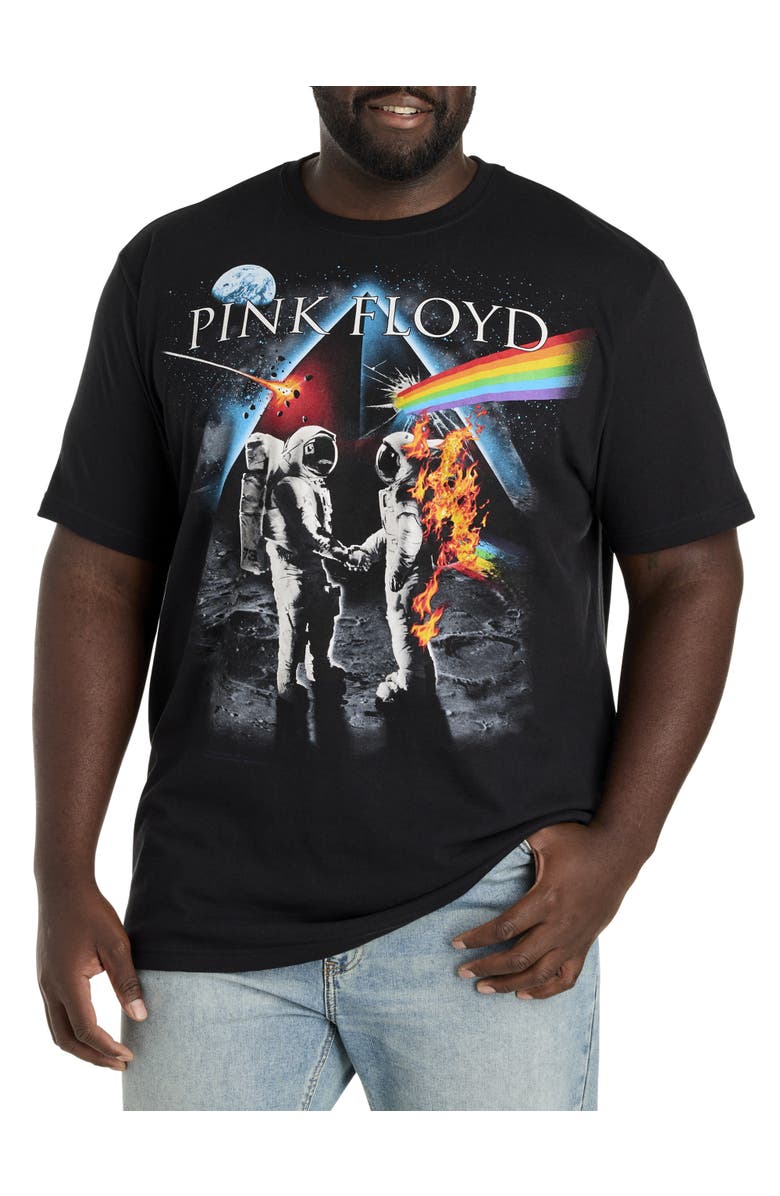 True Nation by DXL Big & Tall Pink Floyd Bright Side Of The Moon Graphic Tee, Main, color,