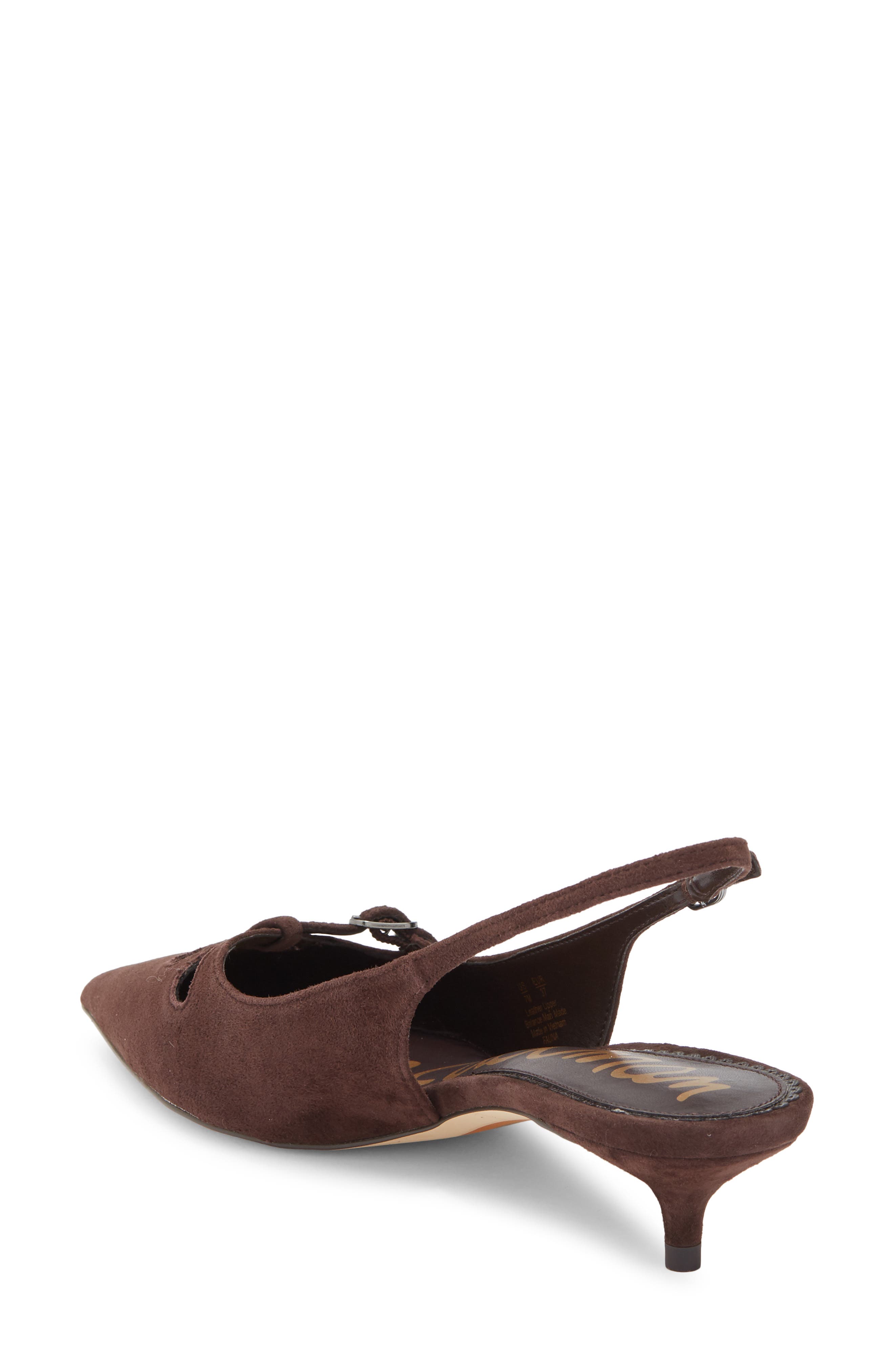 Fauna Kitten Heel Slingback Pump, Alternate, color, CAFE NOIR