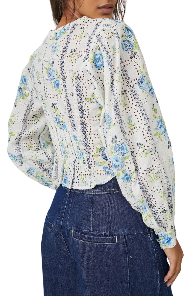 Free People Blossom Eyelet Top, Alternate, color, 