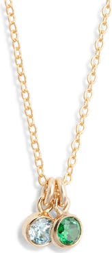 Set & Stones Multi Birthstone Charm Necklace