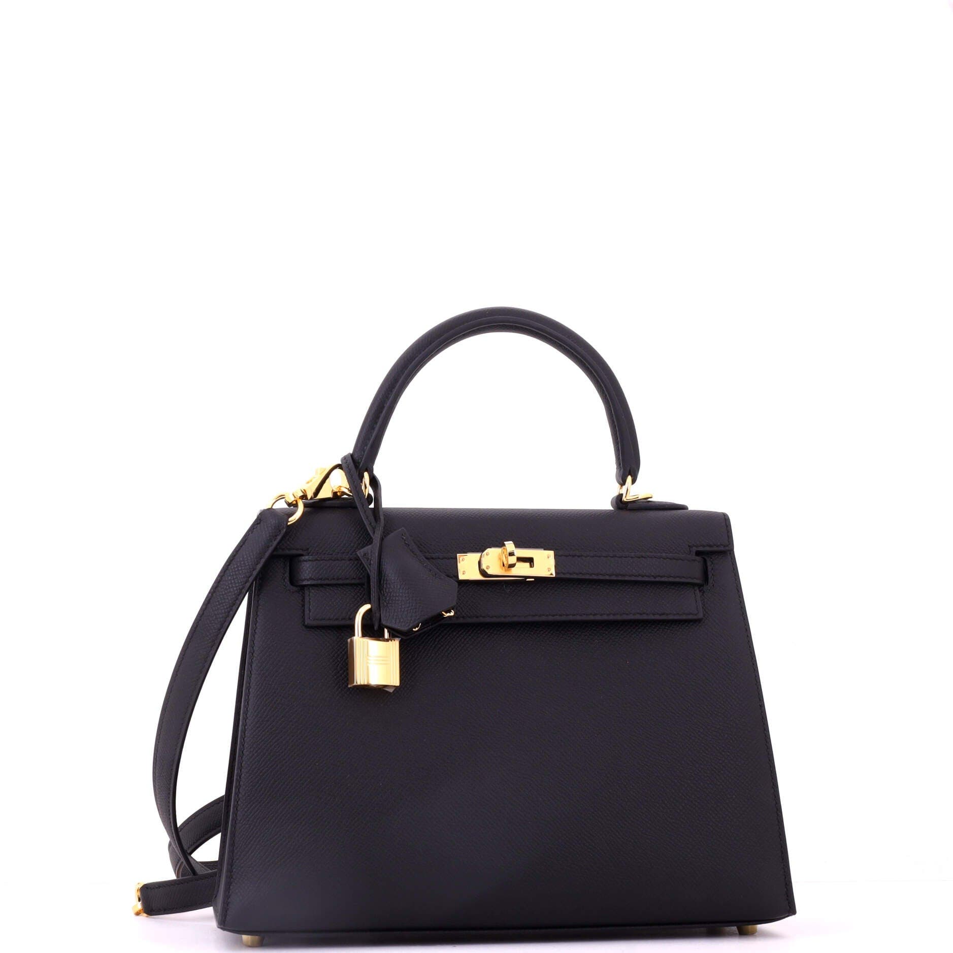Kelly Handbag Black Epsom with Gold Hardware 25, Alternate, color, Black