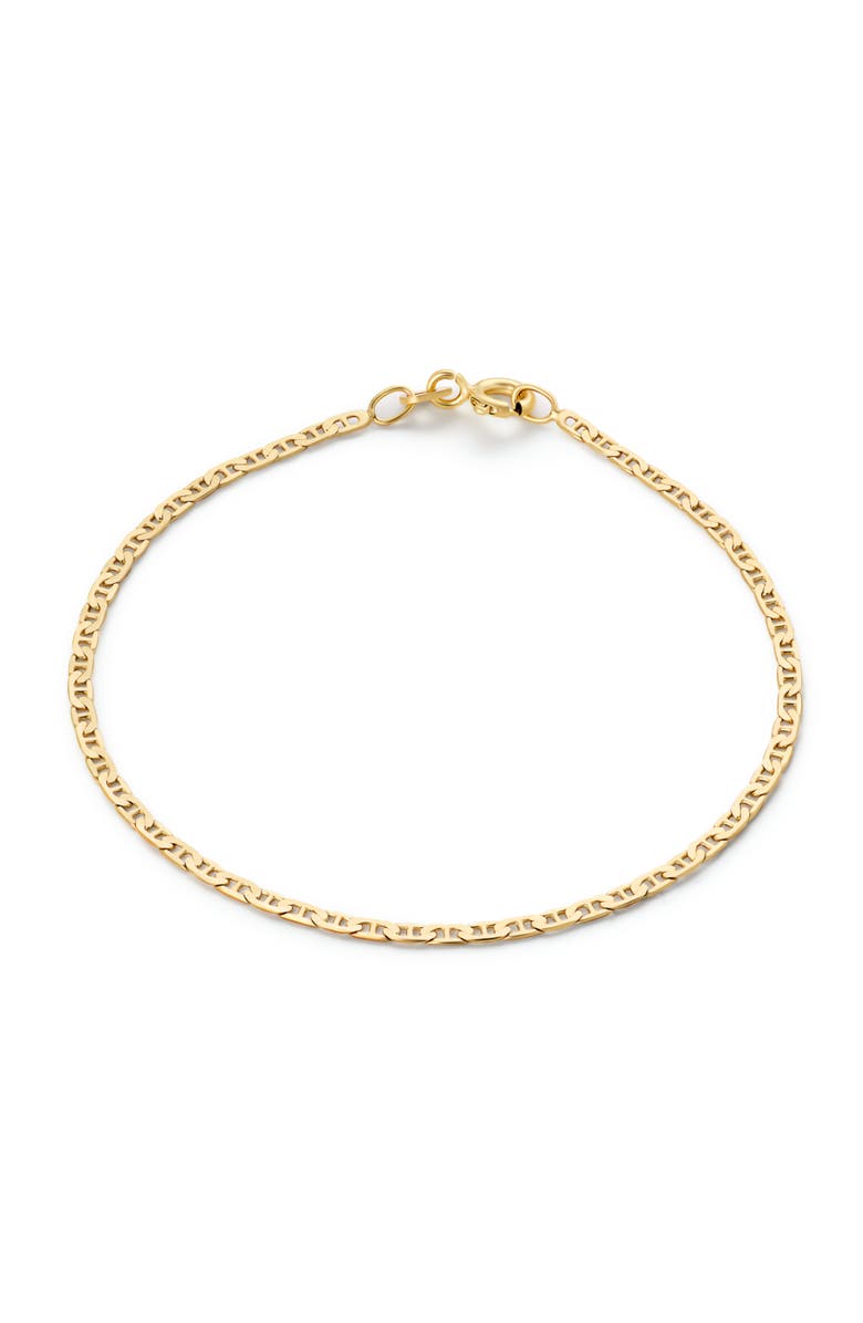 Ana Luisa Solid Yellow Gold - Flat Mariner Chain Bracelet, Main, color, Gold