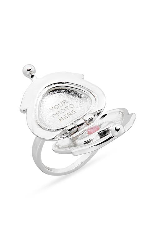 Sandy Liang Souvenir Pouch Ring In Silver