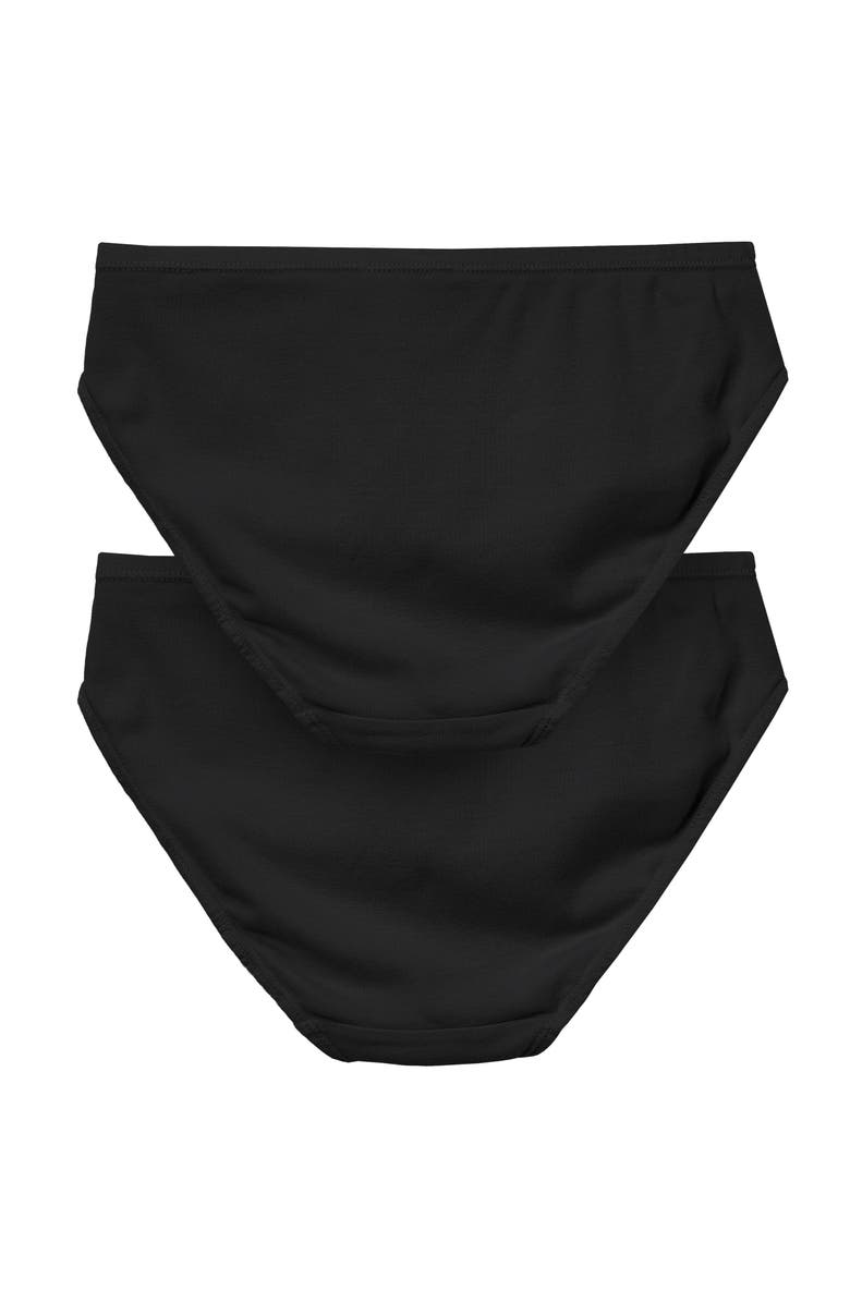 City Threads USA-Made Women's Soft 100% Organic Cotton Brief Underwear, Alternate, color, Black