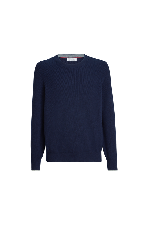 Cashmere English rib sweater