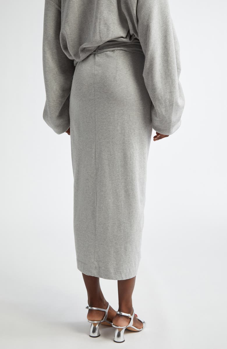 Herchive Knotted Cotton Jersey Midi Skirt