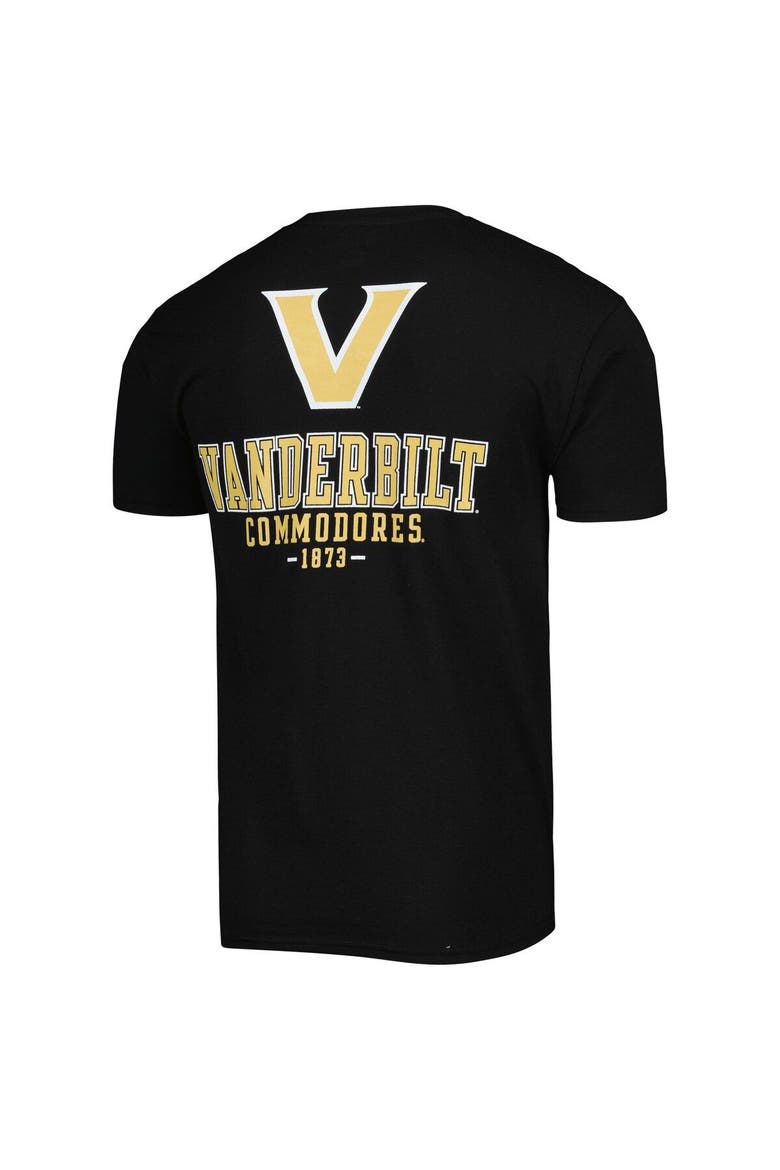 Men's Champion Black Vanderbilt Commodores Team Stack 2-Hit T-Shirt, Alternate, color, Black