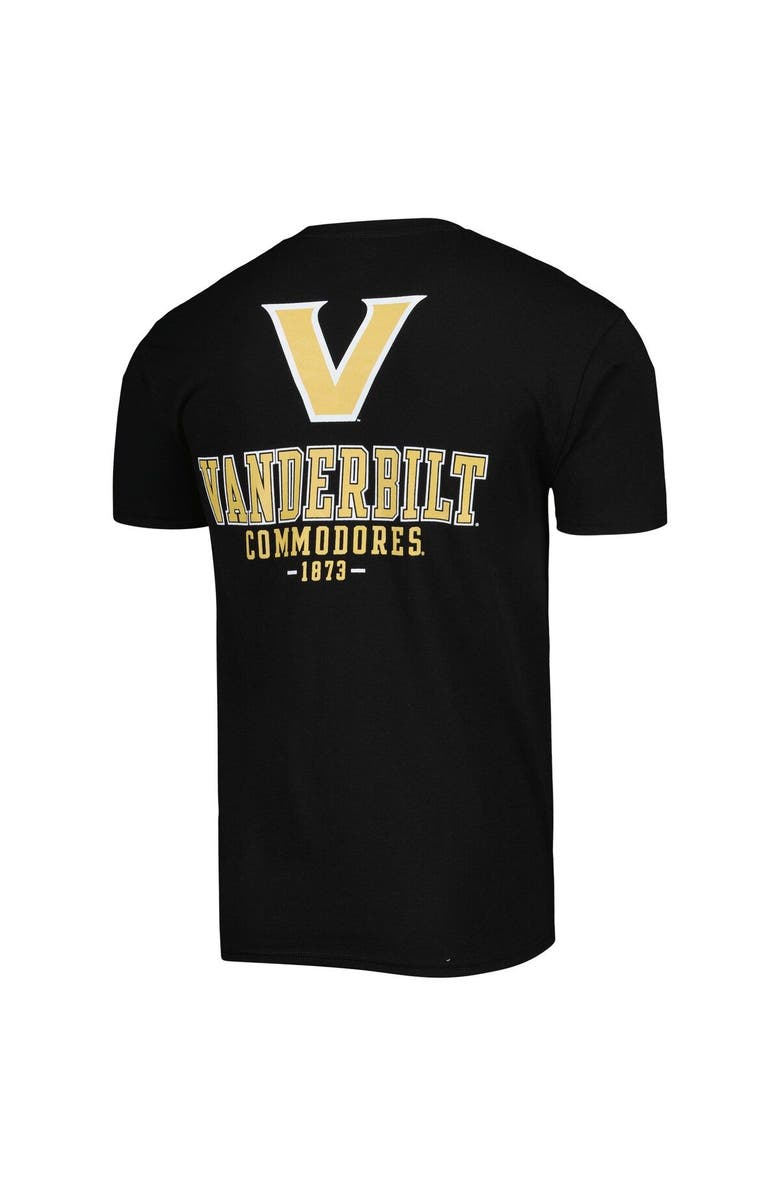Champion Men's Champion Black Vanderbilt Commodores Team Stack 2-Hit T-Shirt, Alternate, color, Black